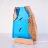 Resin Ocean Lamp, Shark and Diver resin wood lamp, Ambient Night Light