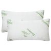 2Pcs Bamboo Memory Foam Pillow Hypoallergenic Bed Pillow For Head Neck Rest - Queen Size Pillow