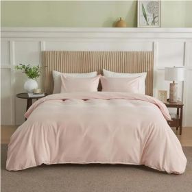 Serta Simply Clean Solid Duvet Cover Set (Option: Style3)