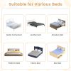 60-Inch Foldable Bed Rail Swing Down Baby Bed Guard Rail with Adjustable Safety Strap