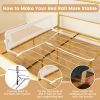 60-Inch Foldable Bed Rail Swing Down Baby Bed Guard Rail with Adjustable Safety Strap