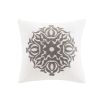 4 Piece Embroidered Cotton Reversible Duvet Cover Set