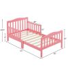 Stylish Wooden Toddler Bed - Durable Construction, Guardrails for Safety, Easy Assembly, Perfect for Kids' Bedroom Furniture