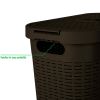 40 Liter Slim Laundry Basket with Cutout Handles & Lid