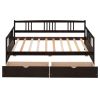 Twin Size Daybed Wood Bed with Two Drawers