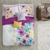Olivia Asymmetrical Floral Comforter Set – Vibrant Floral, King/Cal King
