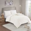 3 Piece Tufted Cotton Chenille Floral Duvet Cover Set