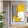 Oil Painting Handmade Hand Painted Wall Art Abstract Yellow Living Room Hallway Bedroom Luxurious Decorative Painting