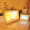 1pc Dimming 3-color Beach Sun Lamp Painting, Sketch Light. Healing Light, Bedside Bedroom Sleeping Lamp