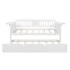 Twin Wooden Daybed with Trundle Bed , Sofa Bed for Bedroom Living Room