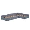 Upholstered Double Twin Size Daybed with Trundle and Drawer