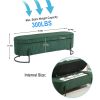 COOLMORE Storage Ottoman,Bedroom End Bench,Upholstered Fabric Storage Ottoman with Safety Hinge, Entryway Padded Footstool