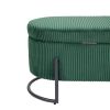 COOLMORE Storage Ottoman,Bedroom End Bench,Upholstered Fabric Storage Ottoman with Safety Hinge, Entryway Padded Footstool