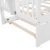 Twin Wooden Daybed with Trundle Bed , Sofa Bed for Bedroom Living Room