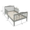 Stylish Wooden Toddler Bed - Durable Construction, Guardrails for Safety, Easy Assembly, Perfect for Kids' Bedroom Furniture