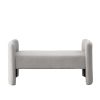 Welike 52" Bench for Bedroom End of Bed Modern Contemporary Design Ottoman Couch Long Bench Window Sitting Fireplace Bench, Teddy