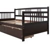 Twin Size Daybed Wood Bed with Two Drawers