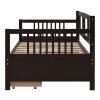 Twin Size Daybed Wood Bed with Two Drawers