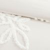 3 Piece Tufted Cotton Chenille Floral Duvet Cover Set
