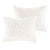 3 Piece Tufted Cotton Chenille Floral Duvet Cover Set