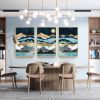 Framed Canvas Wall ArtOil Paintings Impressionism Aesthetic Prints Canvas Paintings for Living Room Bedroom Office Home; 3 Panels