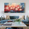 Handmade Oil Painting Original Colorful Oil Painting on Canvas Abstract Firework Painting Large Modern Wall Art Bedroom Wall Decor Custom Textured Art