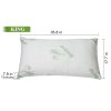 2Pcs Bamboo Memory Foam Pillow Hypoallergenic Bed Pillow For Head Neck Rest - Queen Size Pillow