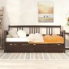 Twin Size Daybed Wood Bed with Two Drawers
