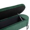 COOLMORE Storage Ottoman,Bedroom End Bench,Upholstered Fabric Storage Ottoman with Safety Hinge, Entryway Padded Footstool