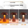 LED Table Lamps Nordic Mushroom Lamp Rechargeable Desktop Lamp Night Lights Touch Dimming Bedside Lamp Restaurant Hotel Bar Home