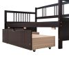 Twin Size Daybed Wood Bed with Two Drawers