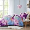 4-piece Watercolor Tie Dye Printed Comforter Set with Throw Pillow - Full