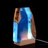 Resin Ocean Lamp, Shark and Diver resin wood lamp, Ambient Night Light