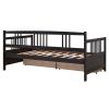 Twin Size Daybed Wood Bed with Two Drawers