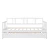 Twin Size Daybed Wood Bed with Twin Size Trundle
