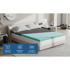 Medium-hard Memory Foam Mattress Topper (Option: QUEEN)