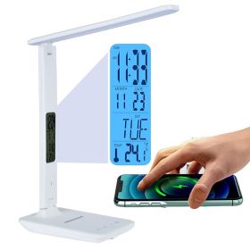 Modern Minimalist LED Table Lamp – White & Black, Compact Design (Color: White, size: US)