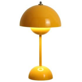 Nordic Rechargeable Flower Bud Table Lamp – 3-Color Touch LED Light (Color: Yellow)