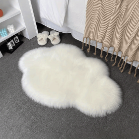 Fluffy Cloud Plush Rug – Soft Faux Fur, Machine Washable Nursery Decor (Color: White, size: 23.62*35.43inch)