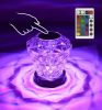 3D Glass Night Light Bluetooth Speaker – Color LED Touch Bedside Lamp