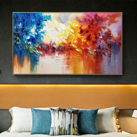 Hand-Painted Customizable Oil Canvas Artwork (Style: 01, size: 70x140cm)