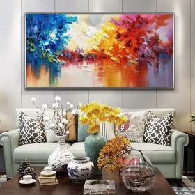 Hand-Painted Customizable Oil Canvas Artwork (Style: 01, size: 80x160cm)