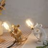 Creative Nordic Resin Mouse Table Lamp with Warm LED Light