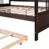 Full Size Pine Wood Daybed with Twin Hideaway Trundle – Multi-Functional Sofa & Bed