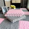 Smabee Soft Interlocking Shaggy Carpet Mats – Plush, Protective Floor Tiles