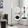 Minimalist Beige Standing Floor Lamp with Foot Switch – E26 Bulb Compatible