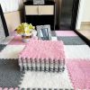 Smabee Soft Interlocking Shaggy Carpet Mats – Plush, Protective Floor Tiles