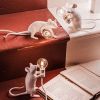Creative Nordic Resin Mouse Table Lamp with Warm LED Light