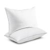 Set of 2 Down Alternative Bed Pillows with Cotton Cover