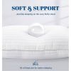 Set of 2 Down Alternative Bed Pillows with Cotton Cover